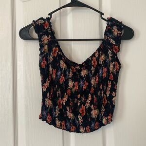 Off the shoulder ribbed crop top